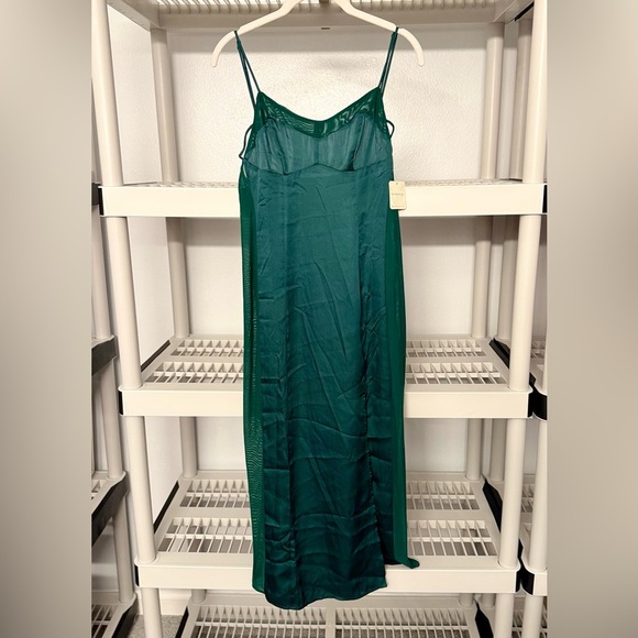 NWT Free People Intimately City Cool Slip Dress Evergreen‎ - Picture 5 of 16